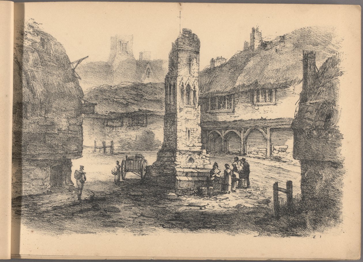 Jeden z serii sześćdziesięciu szkiców domków. Londyn, 1825. autorstwa Frederick Calvert