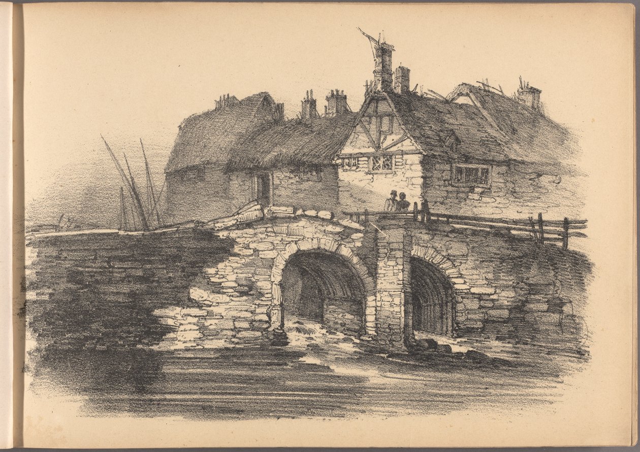 Jeden z serii sześćdziesięciu szkiców domków. Londyn, 1825. autorstwa Frederick Calvert