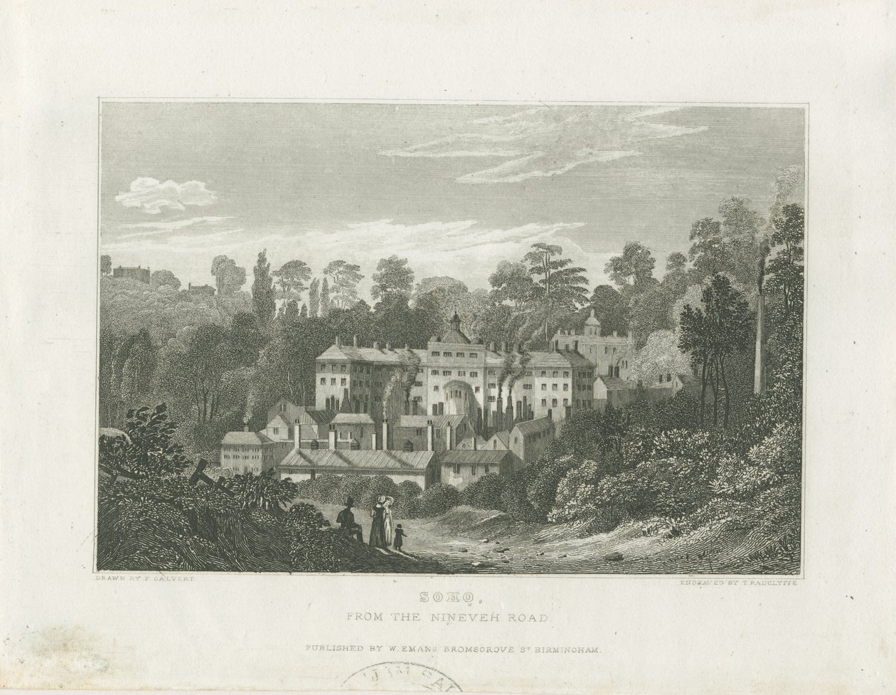Manufaktura Soho z drogi Niniwy: staloryt, bd [ok. 1830] (druk) autorstwa Frederick Calvert