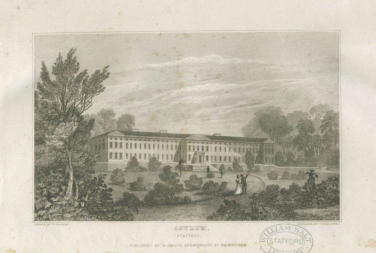 Stafford - Azyl: grawerowanie, bd [ok. 1830] autorstwa Frederick Calvert