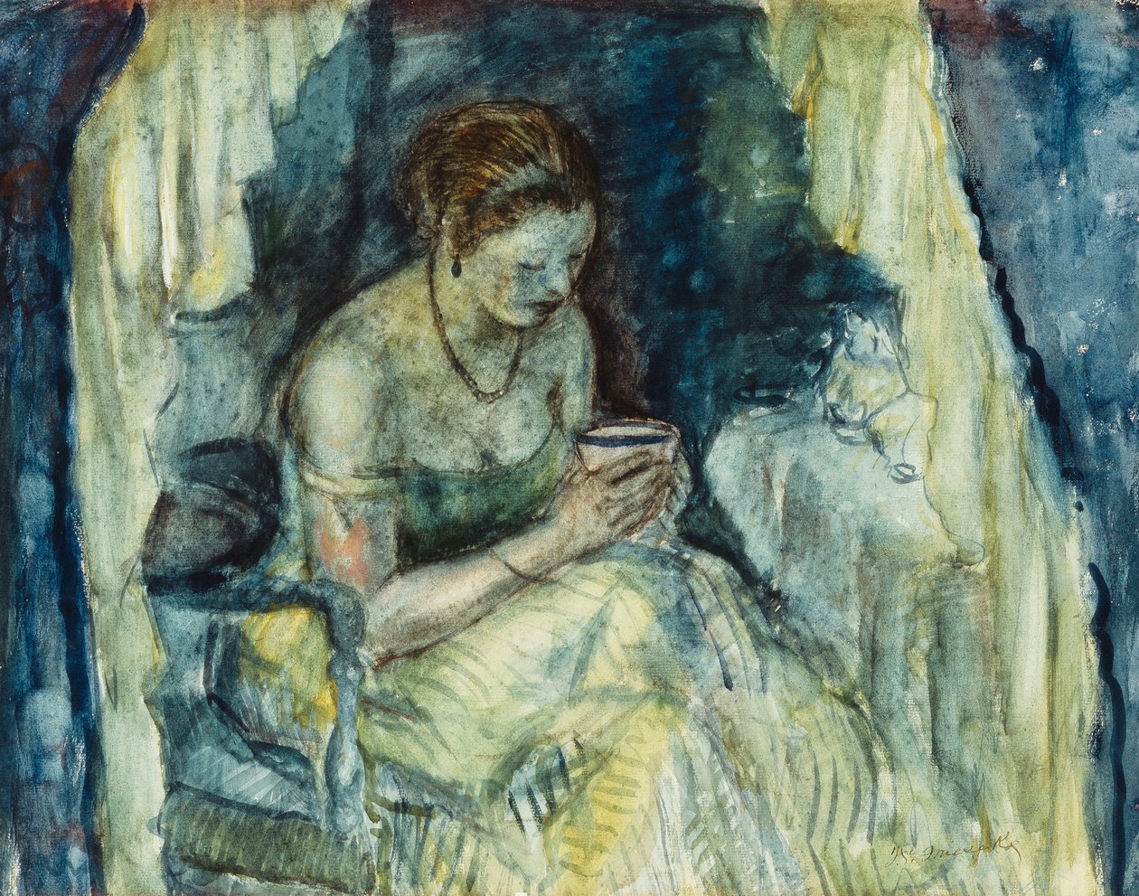 Filiżanka herbaty autorstwa Frederick Carl Frieseke