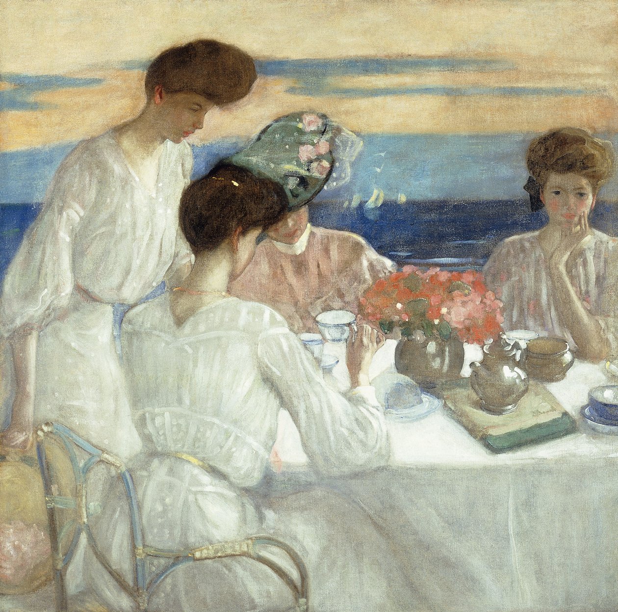 Podwieczorek na tarasie autorstwa Frederick Carl Frieseke