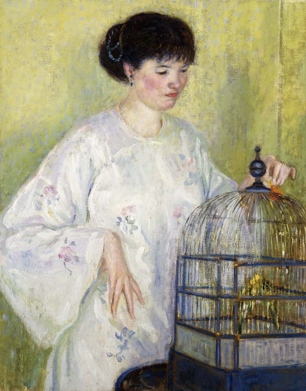 Portret Madame Frieseke, ok. 1912-1913 (olej na płótnie) autorstwa Frederick Carl Frieseke