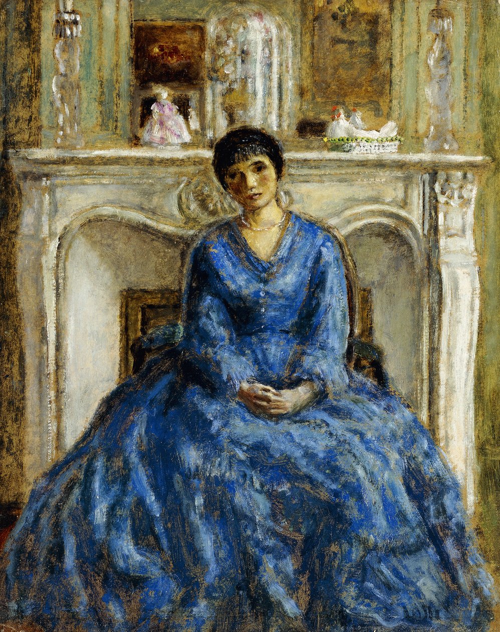 Niebieska suknia autorstwa Frederick Carl Frieseke
