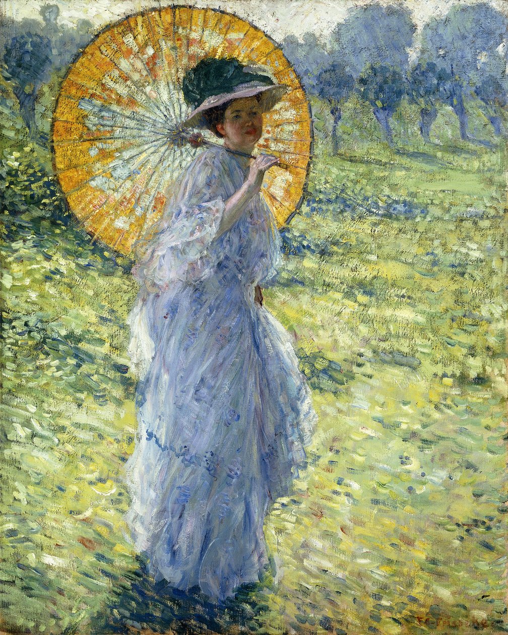 Kobieta z parasolką, ok. 1906 (olej na płótnie) autorstwa Frederick Carl Frieseke