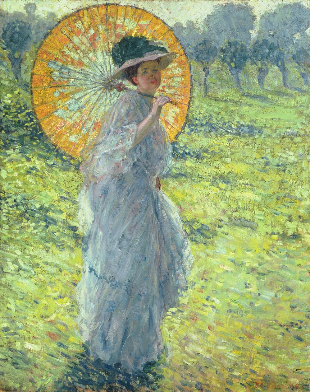 Kobieta z parasolem, ok. 1930 r. 1906 (olej na płótnie) autorstwa Frederick Carl Frieseke
