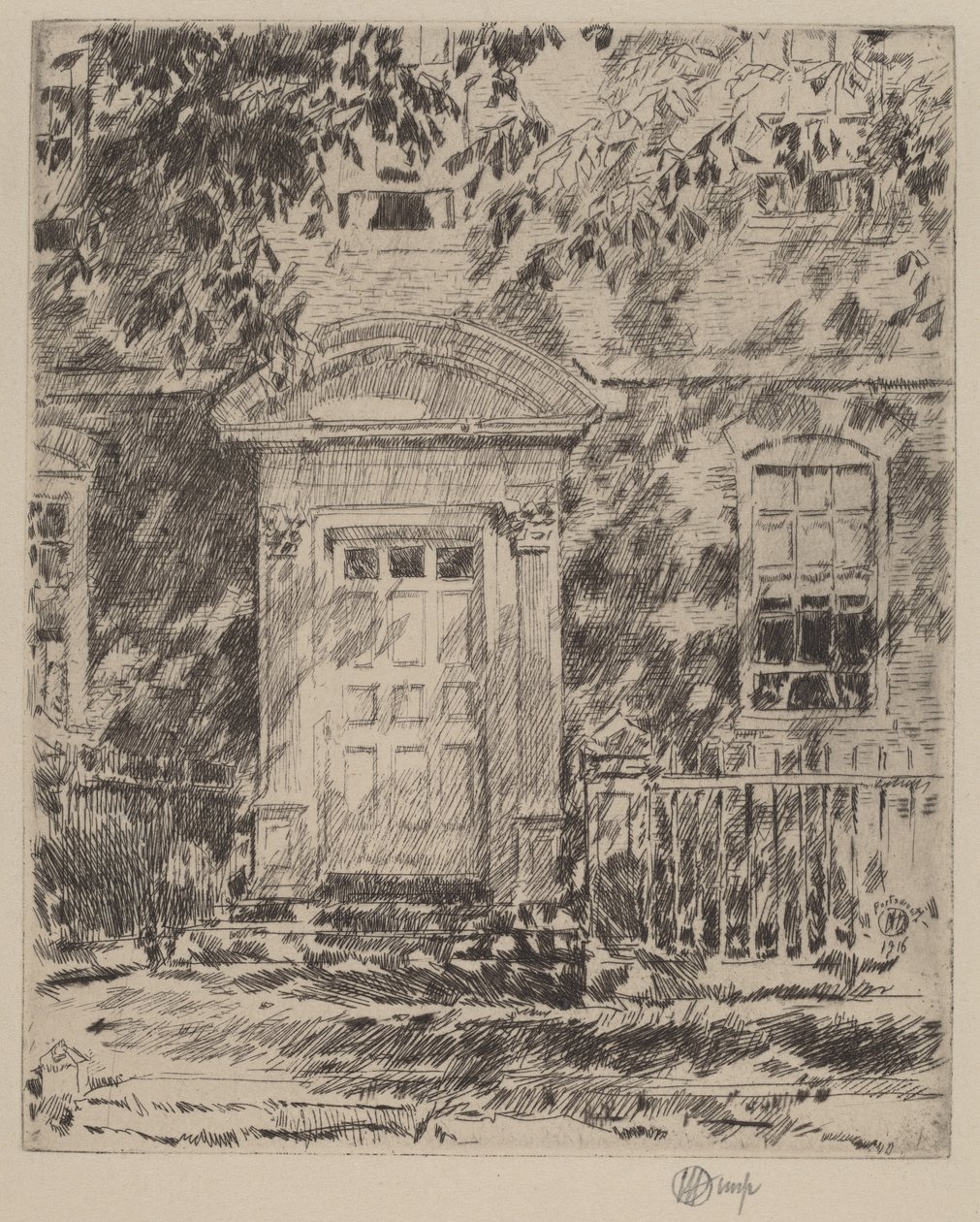 Drzwi Portsmouth, 1916. autorstwa Frederick Childe Hassam