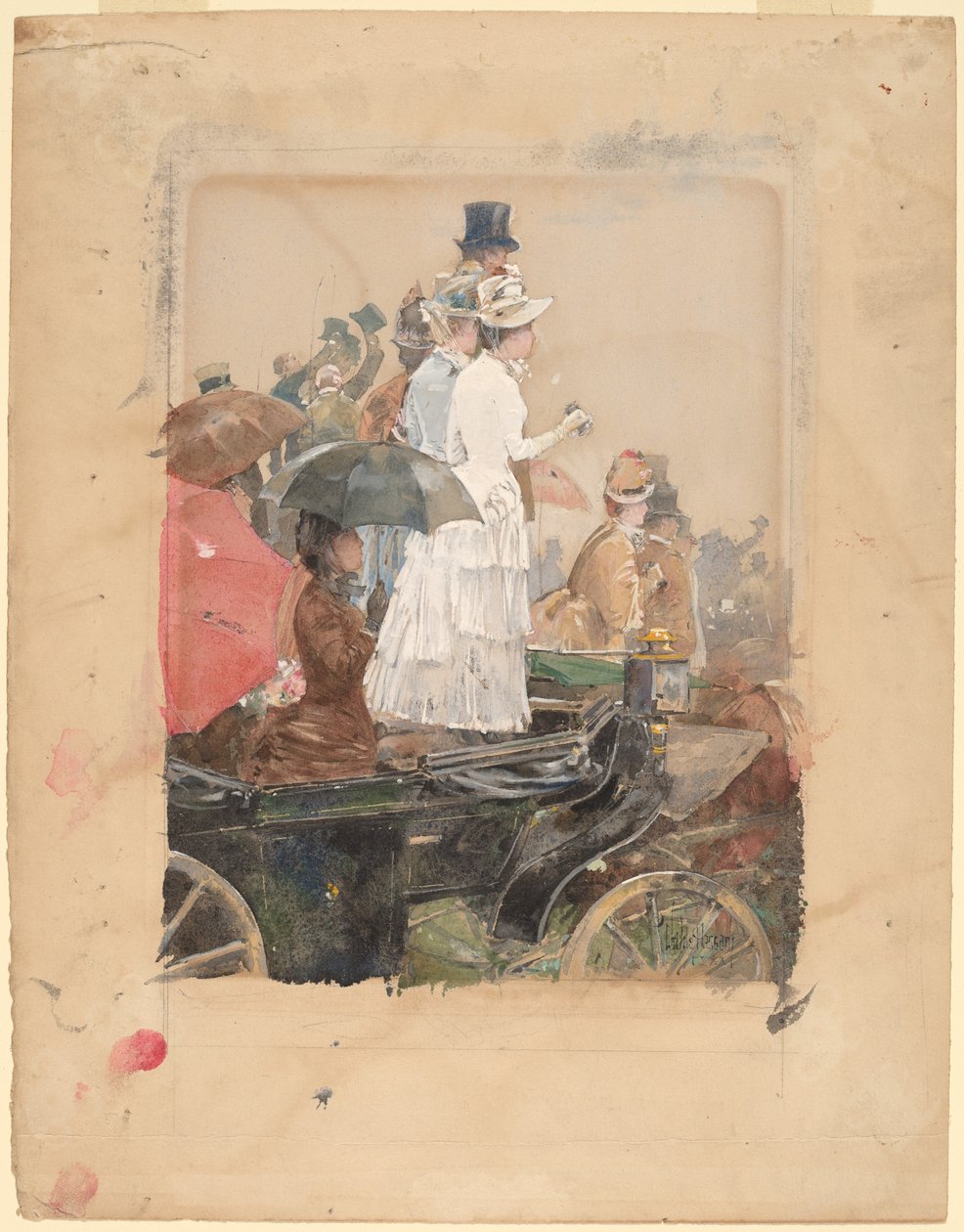 Widzowie na Grand Prix, 1888. autorstwa Frederick Childe Hassam
