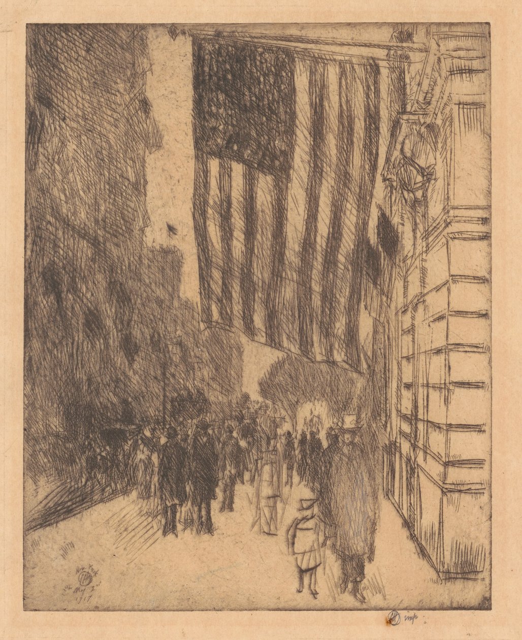 Flaga, 1917. autorstwa Frederick Childe Hassam