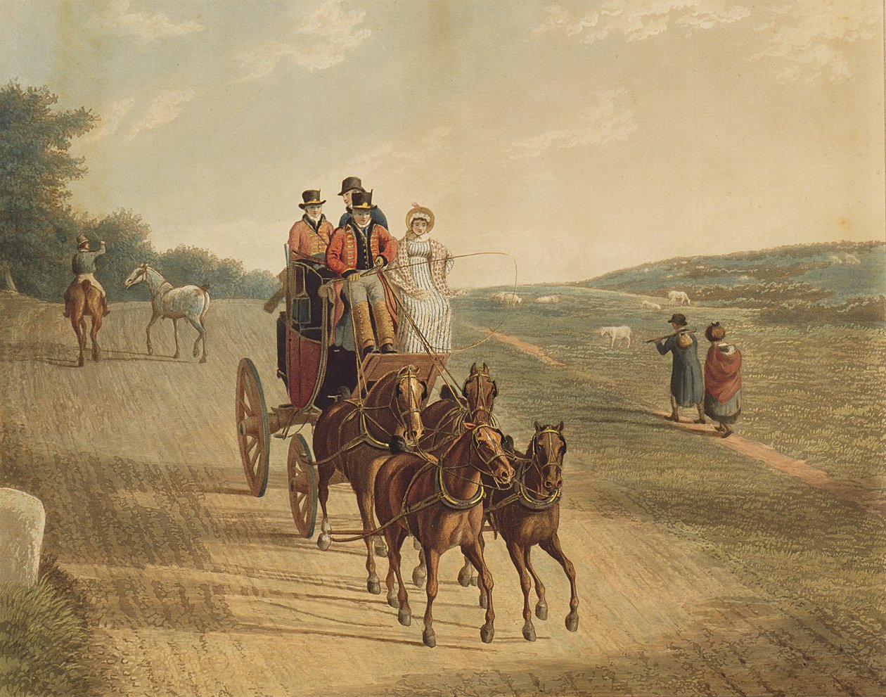 Wagon pocztowy, 1819 autorstwa Frederick Christian Lewis
