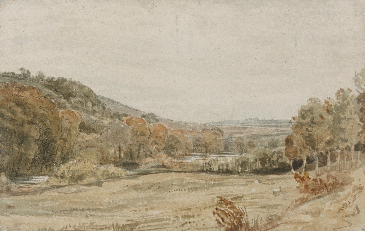 Rzeka Tamar, niedaleko Endsleigh, Devon autorstwa Frederick Christian Lewis the Elder
