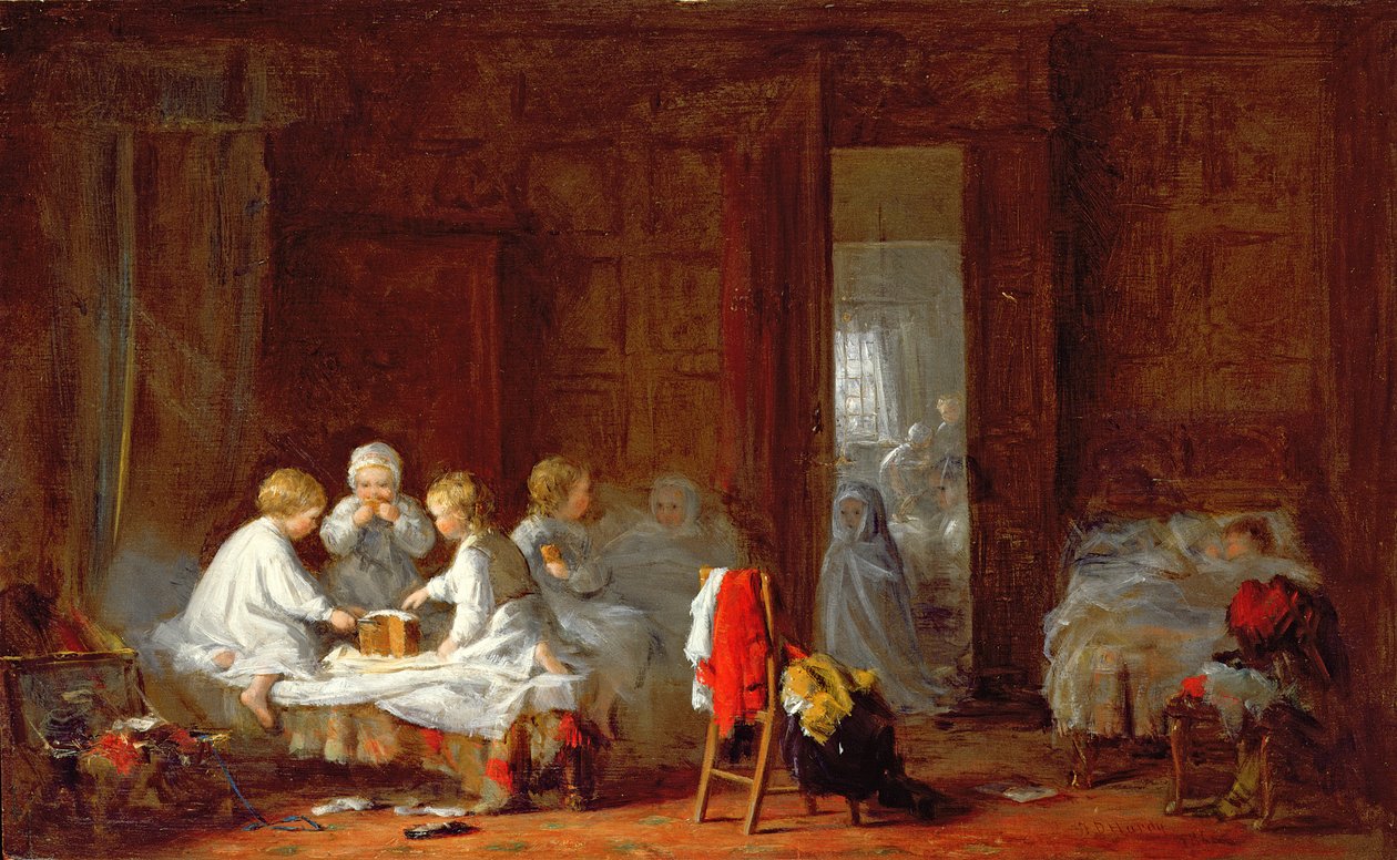 Uczta o północy, 1866 autorstwa Frederick Daniel Hardy