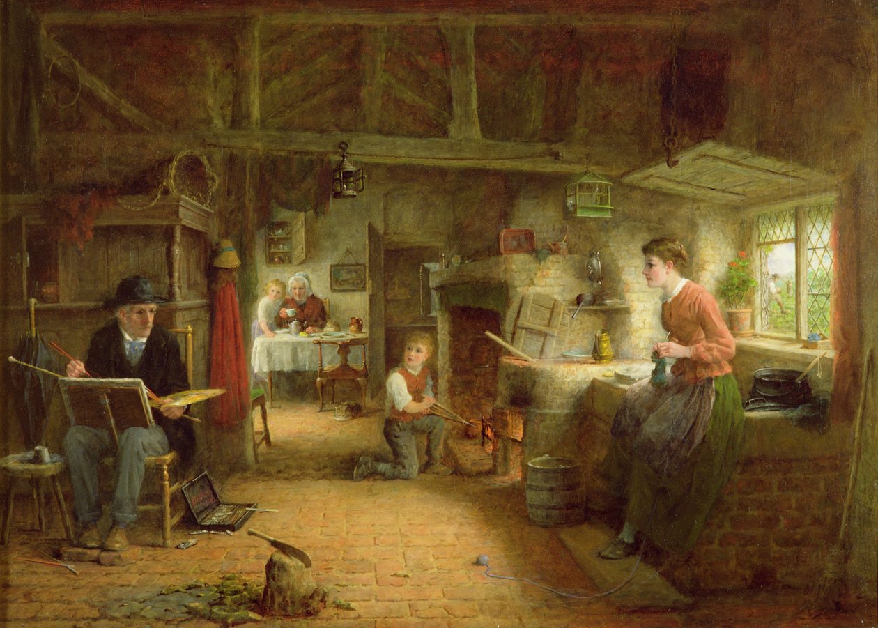 Wizyta artysty autorstwa Frederick Daniel Hardy