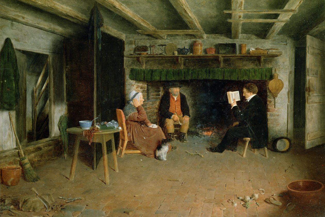 Wizyta duchownego (panel) autorstwa Frederick Daniel Hardy