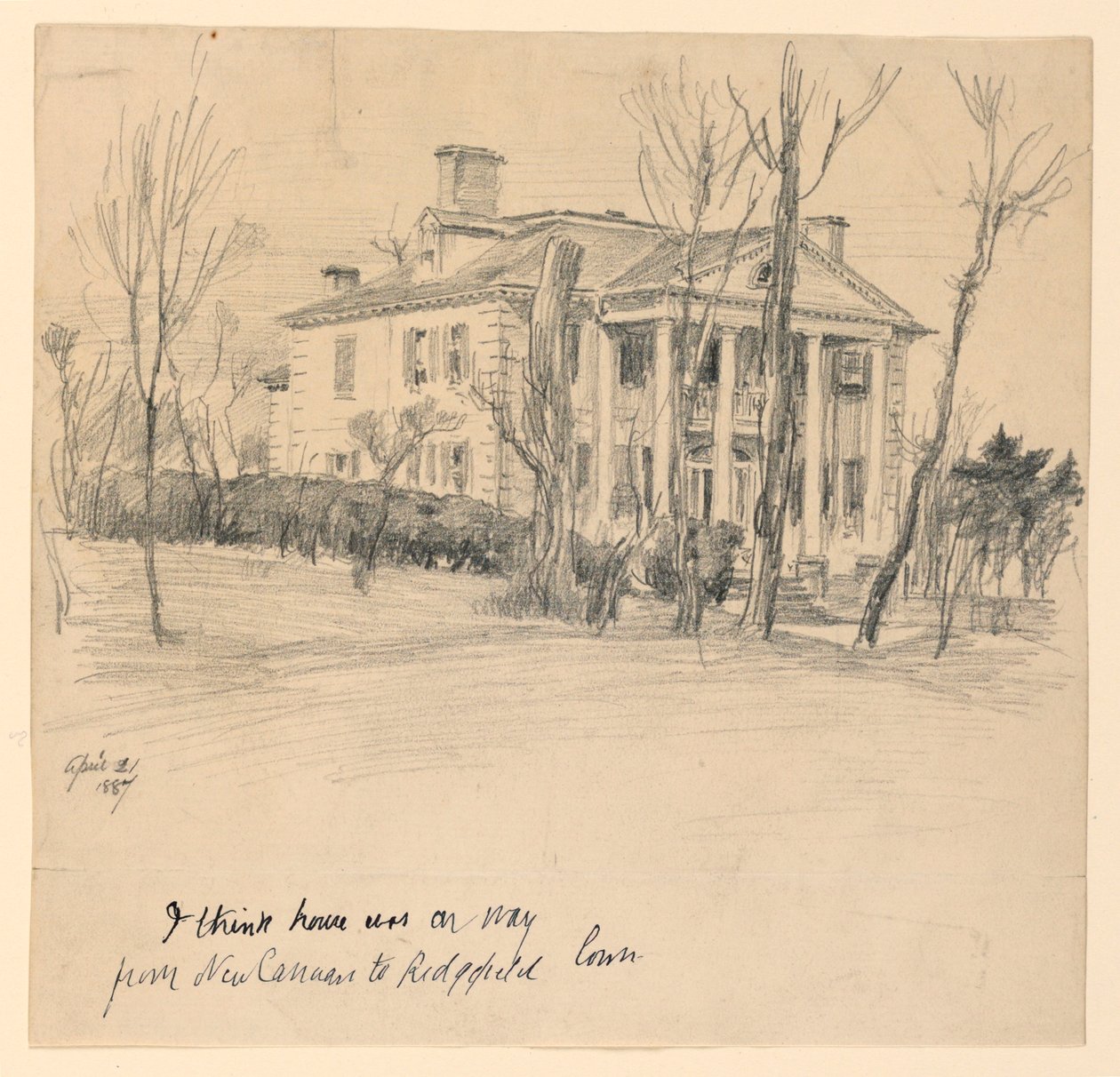 Gubernator Lounsbury House, Main Street, Ridgefield, Conn. autorstwa Frederick Dielman