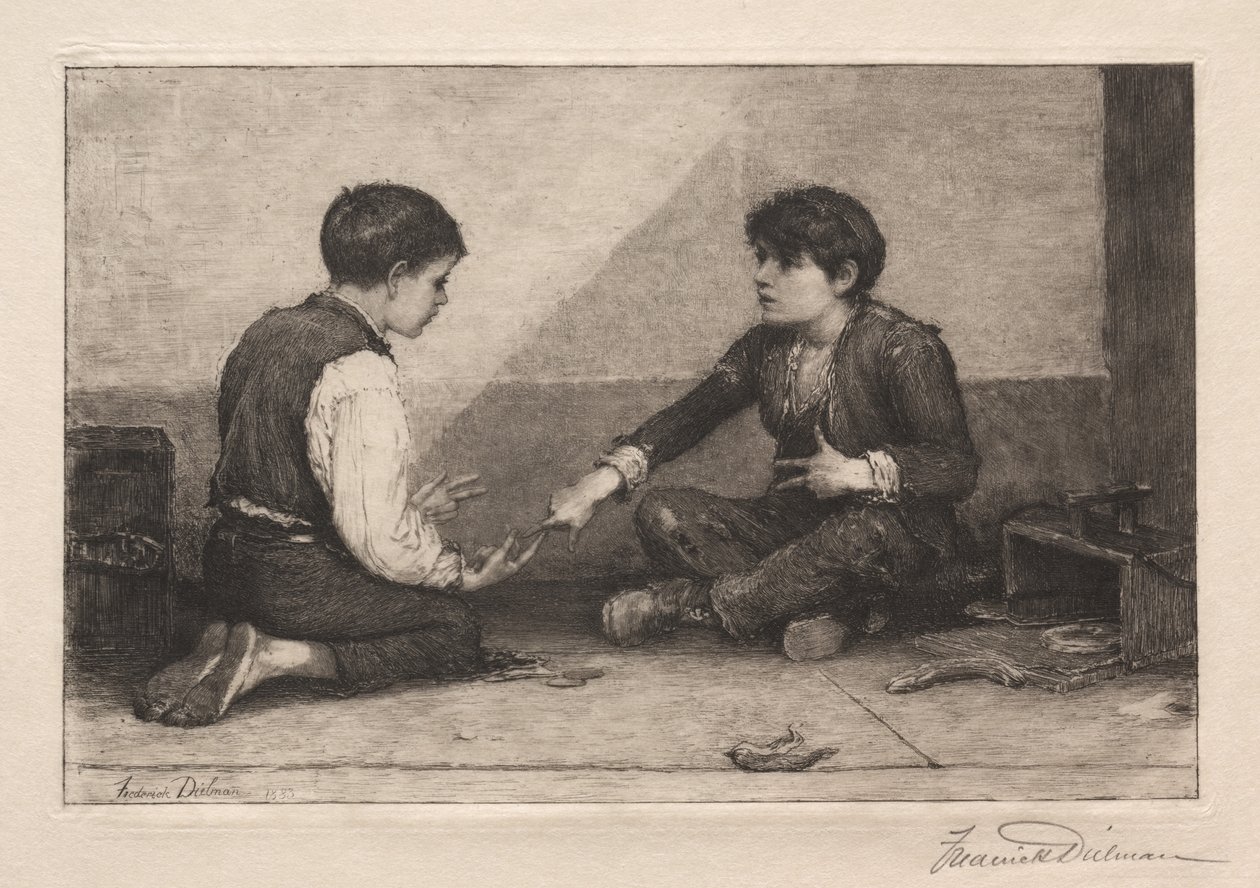 Gracze Mora, 1883. autorstwa Frederick Dielman