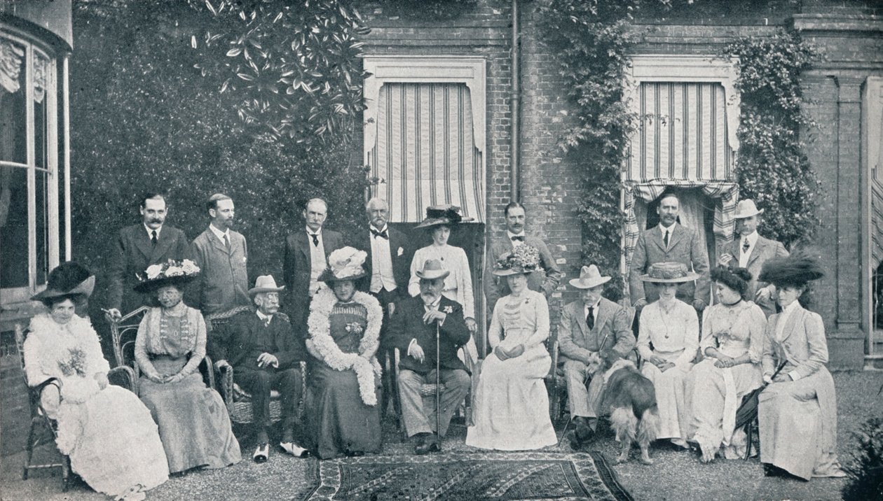 Impreza w domu królewskim w The Grove, Watford, rezydencja lorda Clarendona, w lipcu 1909 1911 autorstwa Frederick Downer and Sons