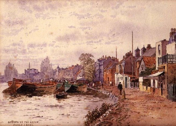 Strand on the Green (ołówek i akwarela na papierze) autorstwa Frederick E.J. Goff