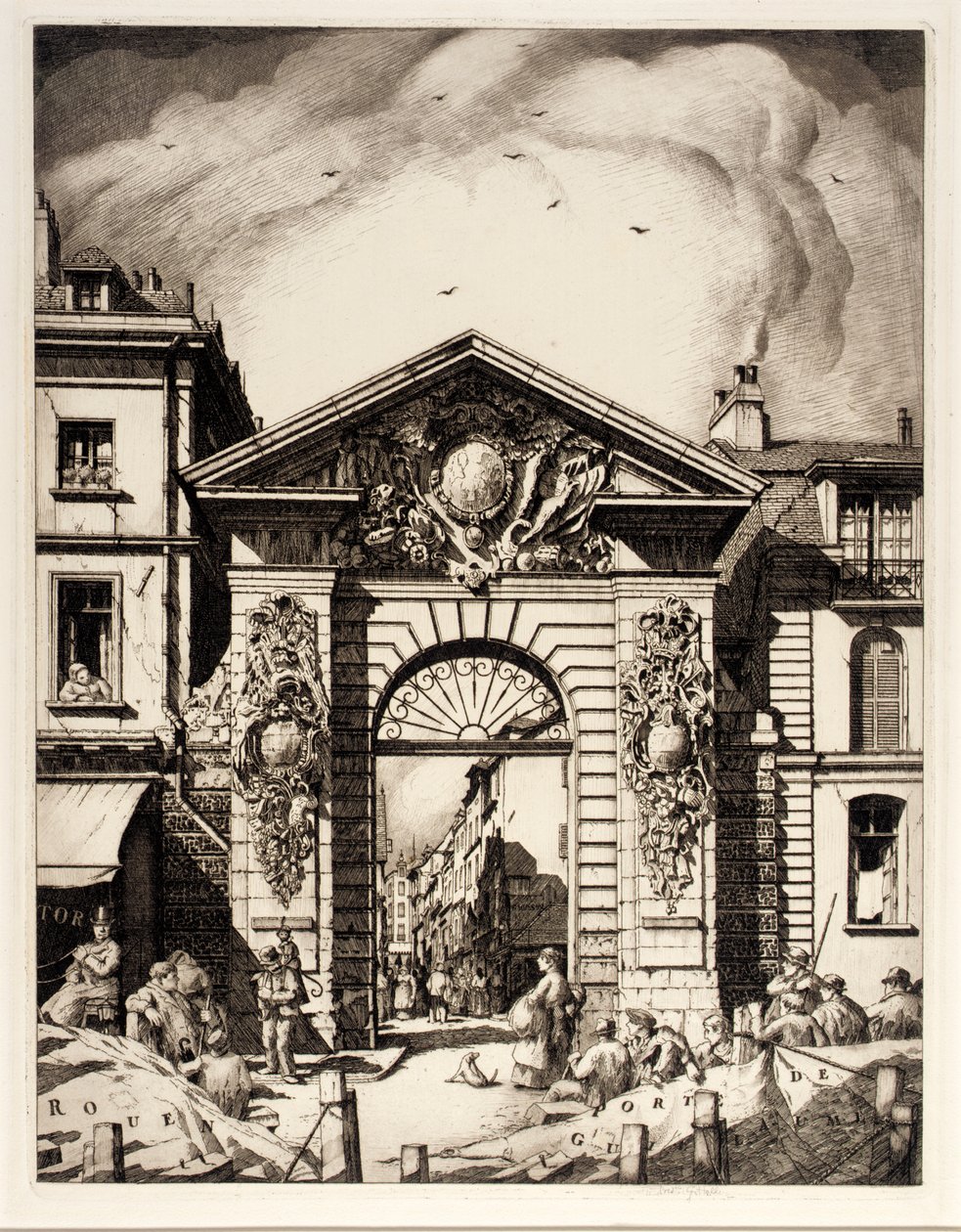 Rouen, Porte de Guillaume autorstwa Frederick G. Hall