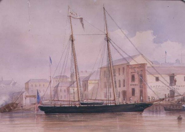 Okrągłe nabrzeże, ok.1855 autorstwa Frederick Garling