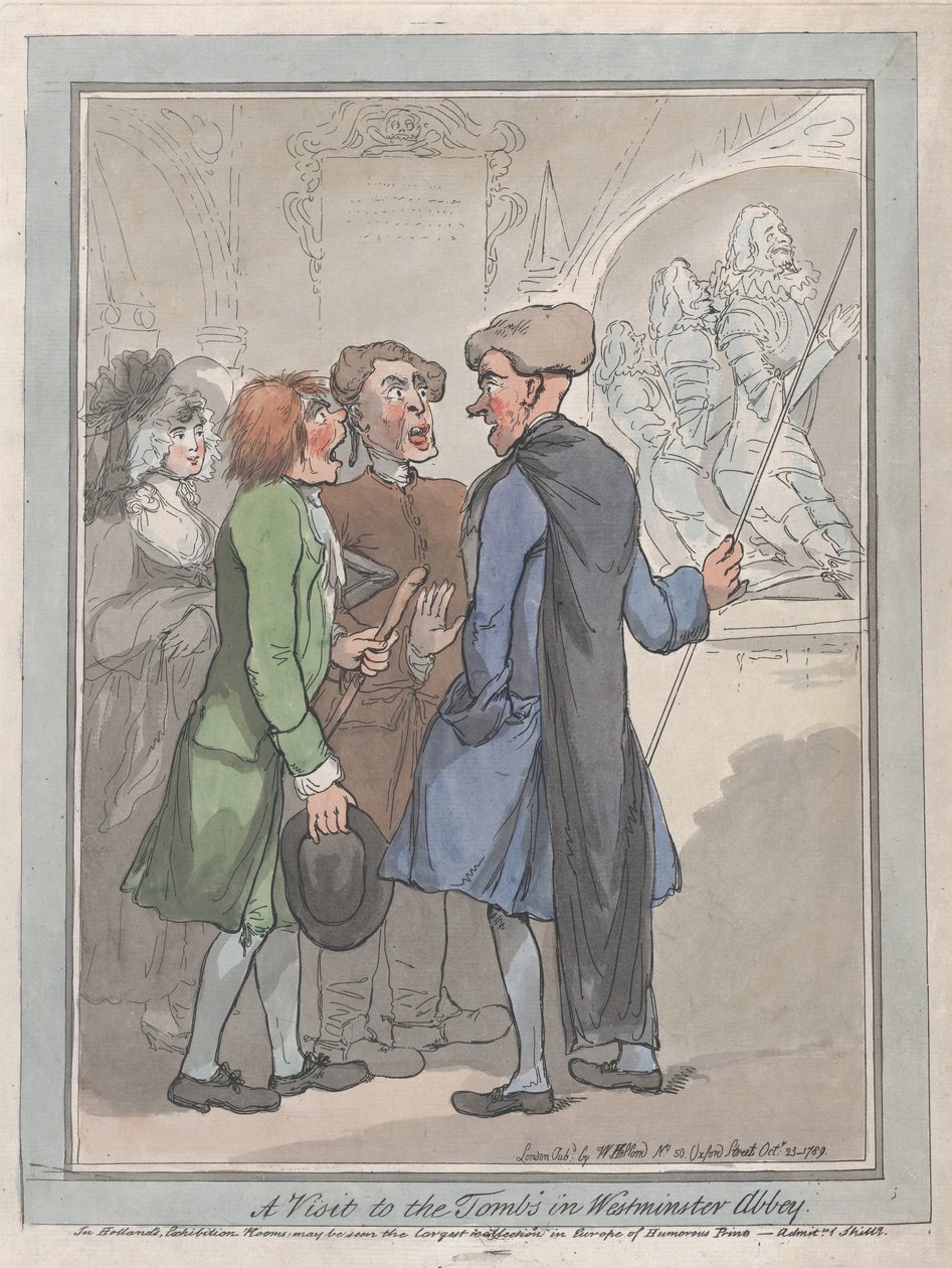 Wizyta w grobowcach w opactwie westminsterskim, 23 października 1789 r. autorstwa Frederick George Byron