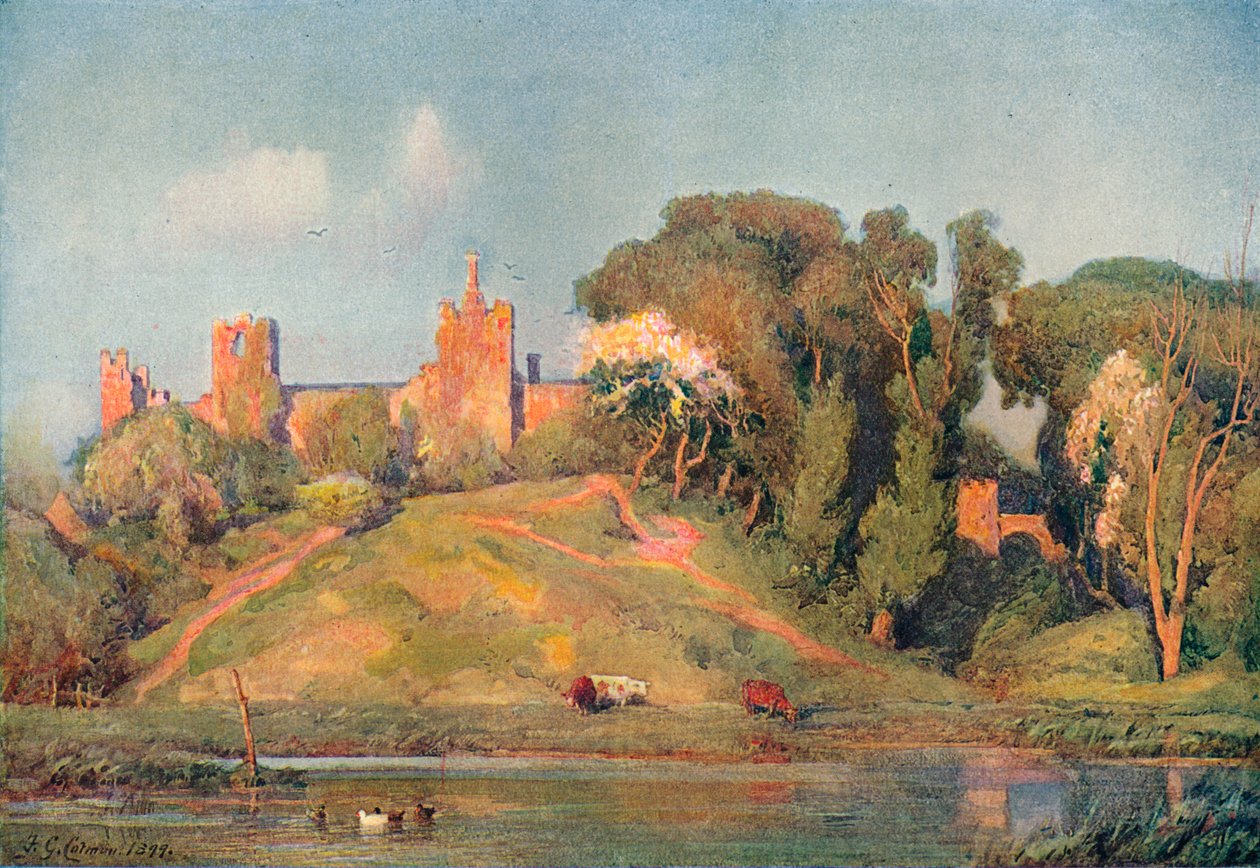 Starożytny fort w Suffolk, ok. 1899 r. autorstwa Frederick George Cotman