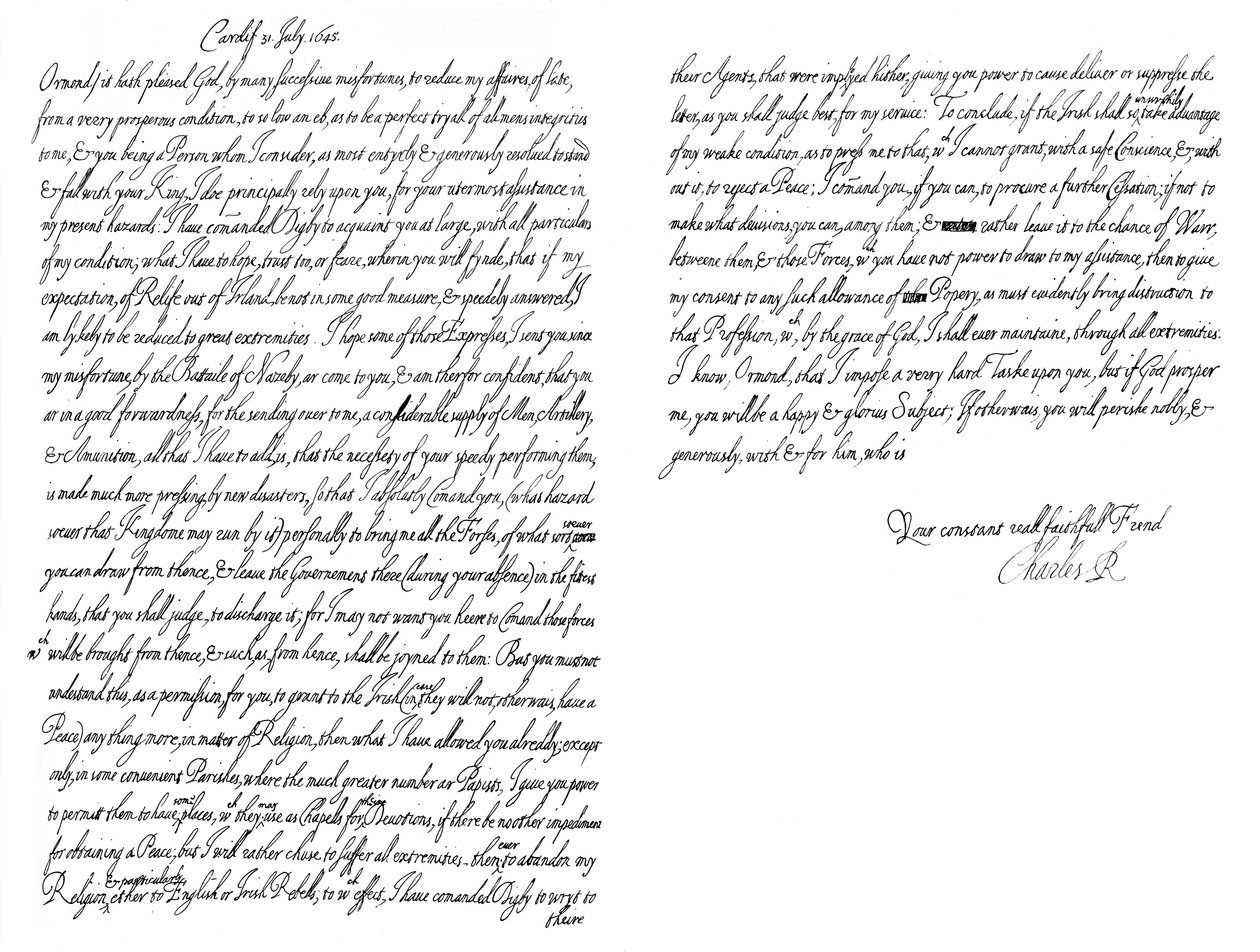 List Karola I, króla Anglii, do księcia Ormonde, 1645 1865. autorstwa Frederick George Netherclift