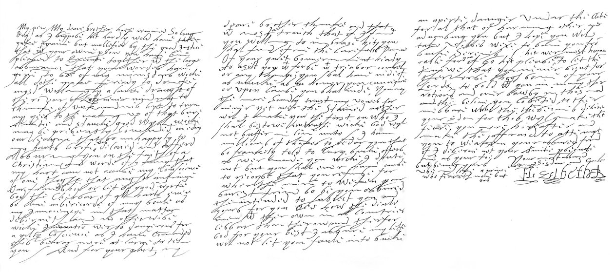 List Elżbiety I, królowej Anglii, do Jakuba VI ze Szkocji, ok. 1588 1865 r. autorstwa Frederick George Netherclift