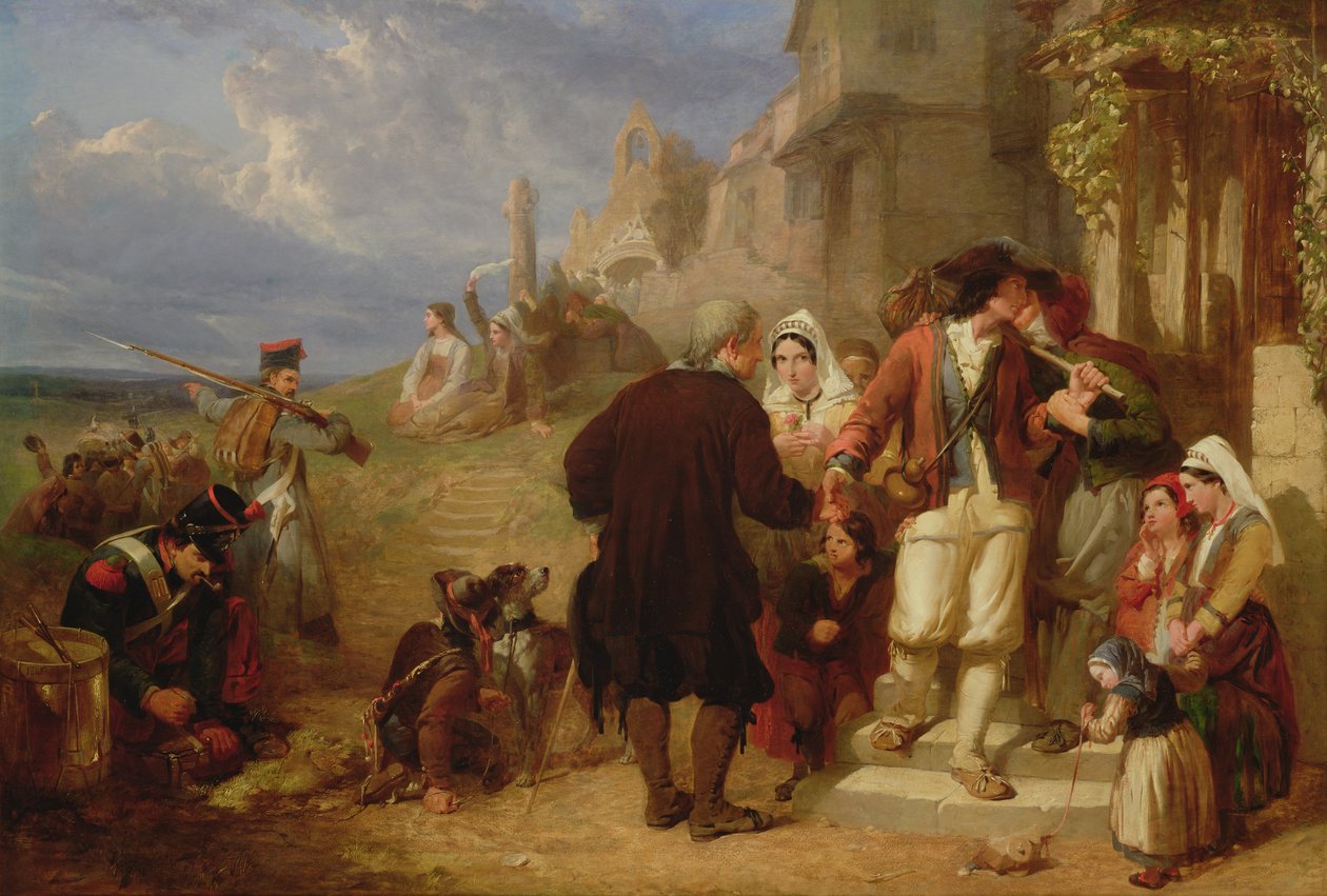 Wyjazd poborowego z Bretanii autorstwa Frederick Goodall