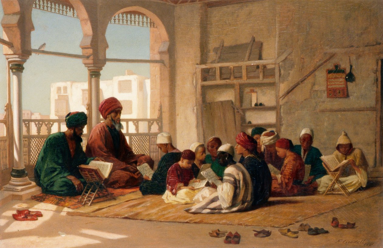 Szkoła Sułtana Hassana w Kairze autorstwa Frederick Goodall