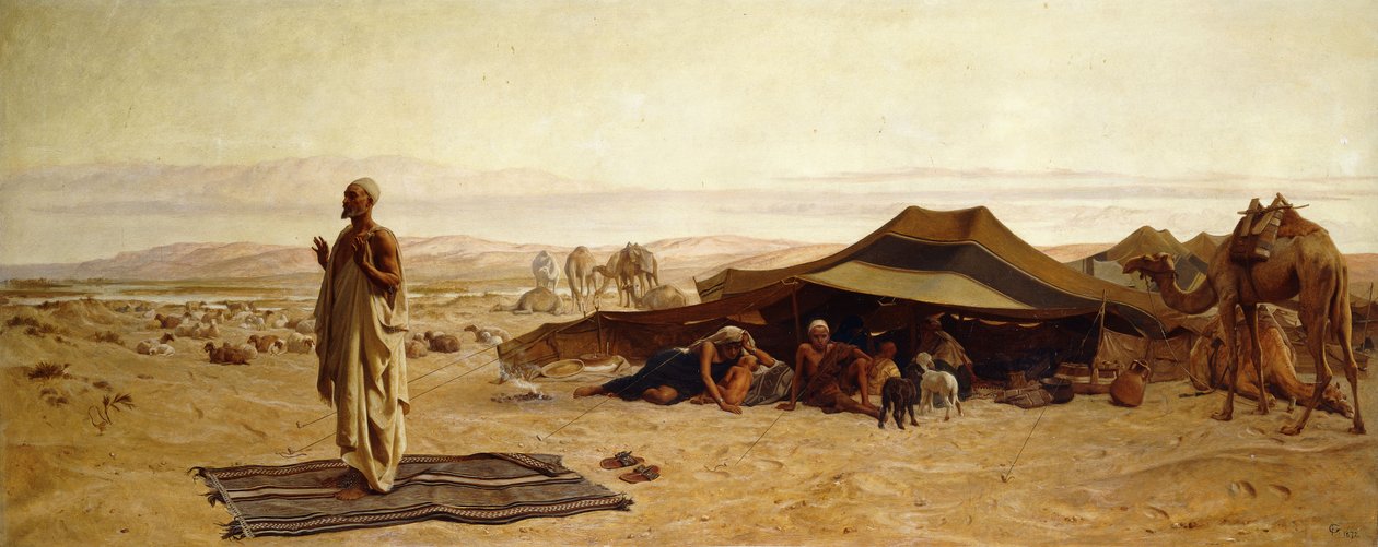 Głowa domu na modlitwie, 1872 autorstwa Frederick Goodall