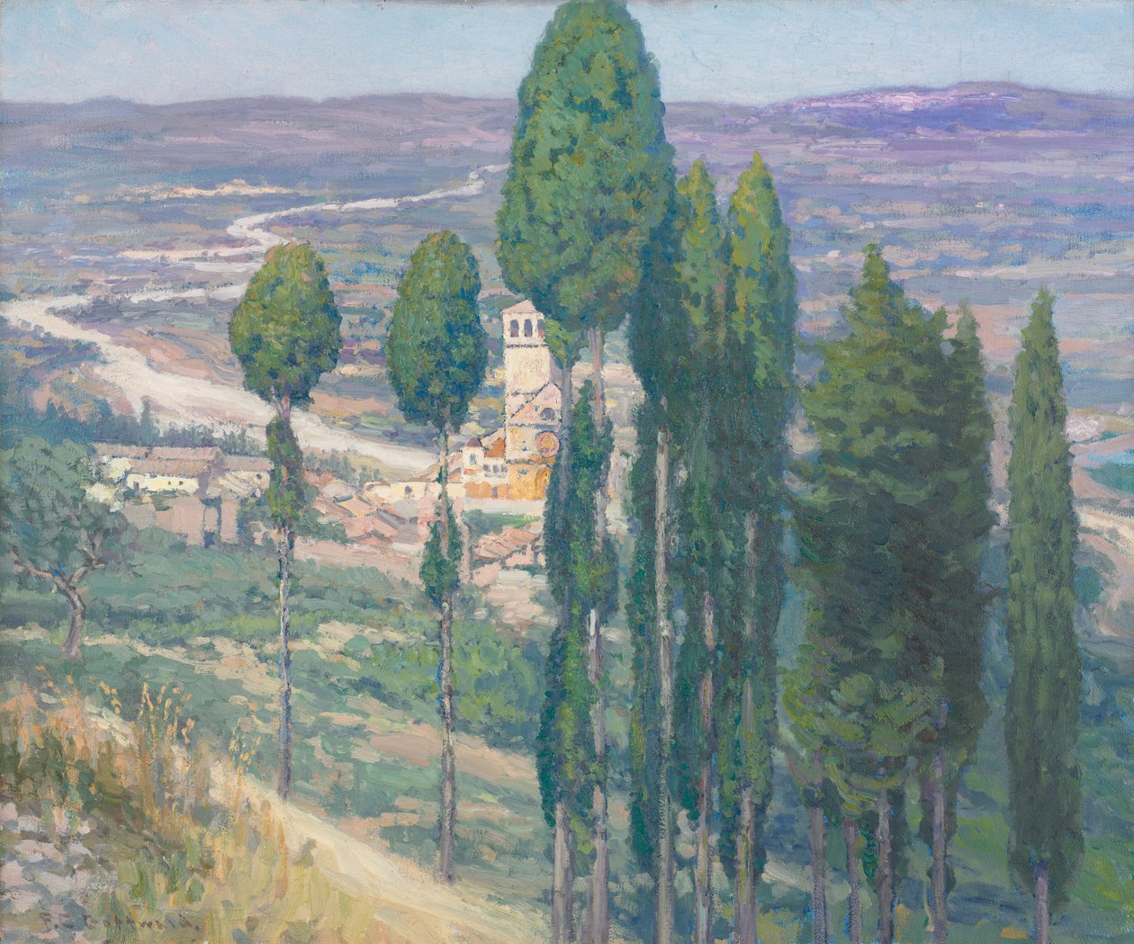 Dolina Umbrii, Włochy autorstwa Frederick Gottwald