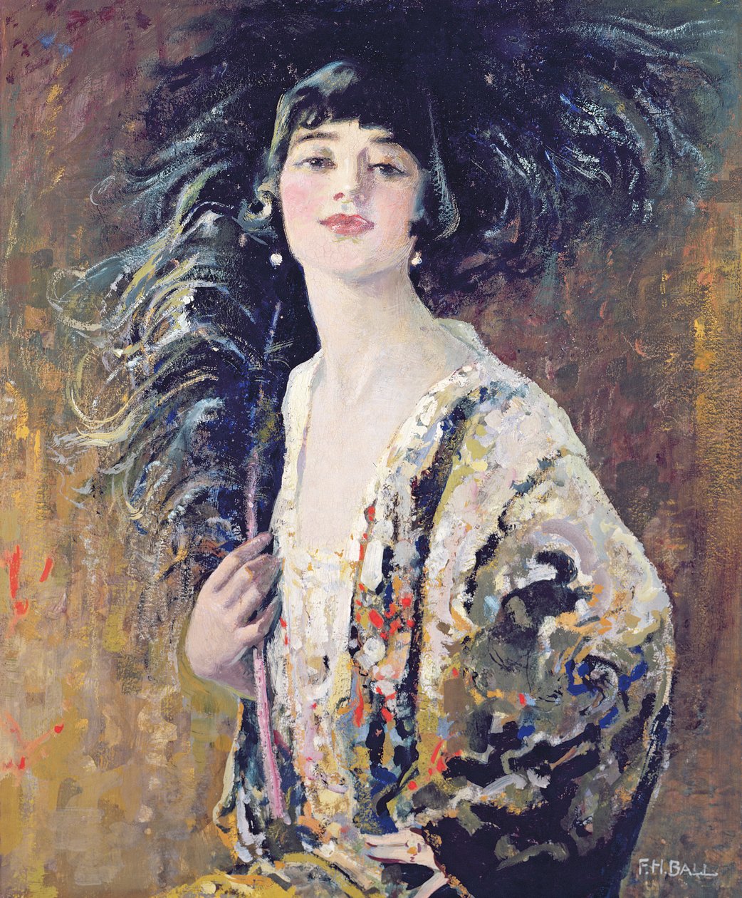 Czarny wachlarz, 1929 autorstwa Frederick Hammersley Ball