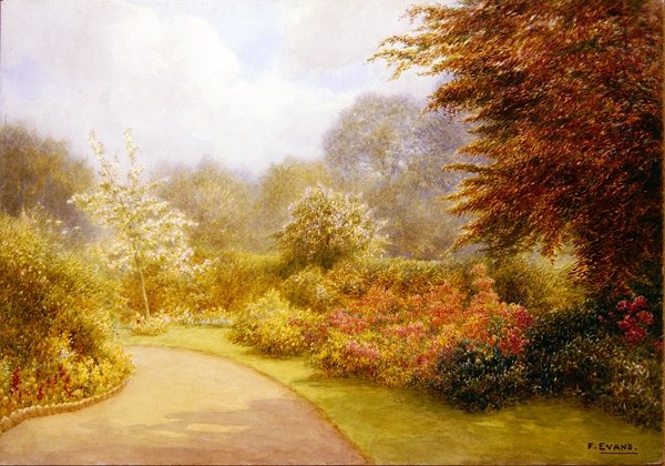 Azalias Rectory Gardens, Brockhurst Hill (akwarela na papierze) autorstwa Frederick Henry Evans