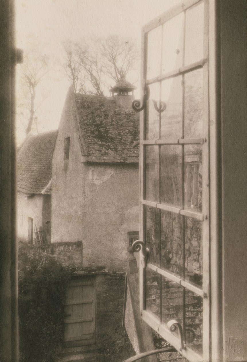 Z okna w Kelmscott Manor, 1896 (odbitka platynowa) autorstwa Frederick Henry Evans