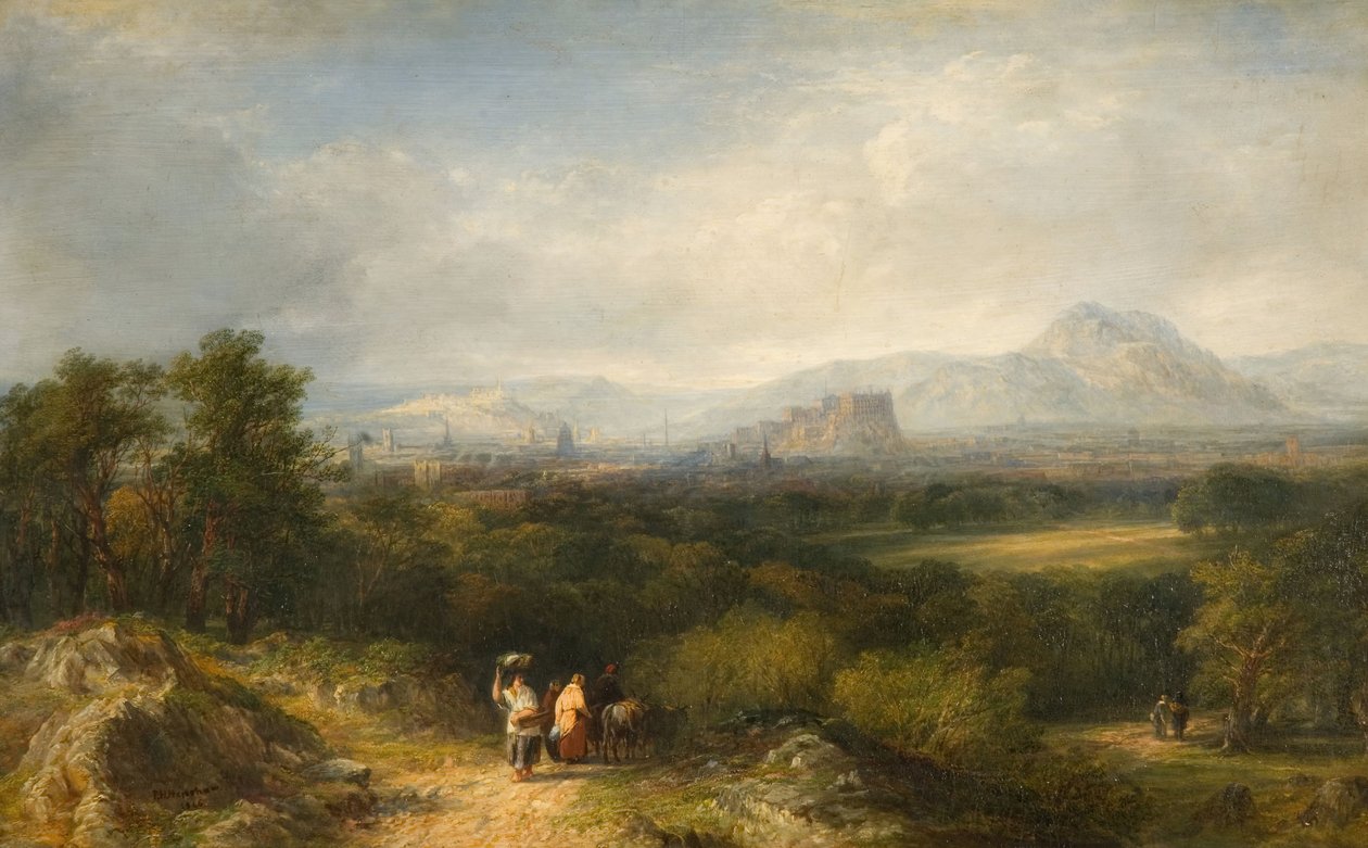 Edynburg z Corstorphine, 1846. autorstwa Frederick Henry Henshaw