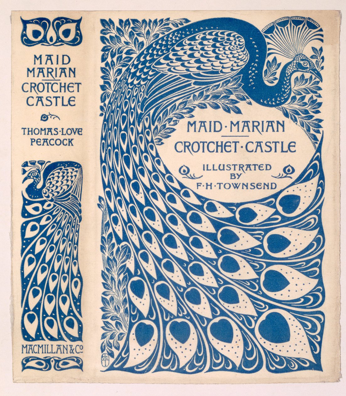 Kurtka książki "Maid Marian" i "Crotchet Castle" Thomas Love Peacock, opublikowana w 1900 r. autorstwa Frederick Henry Townsend