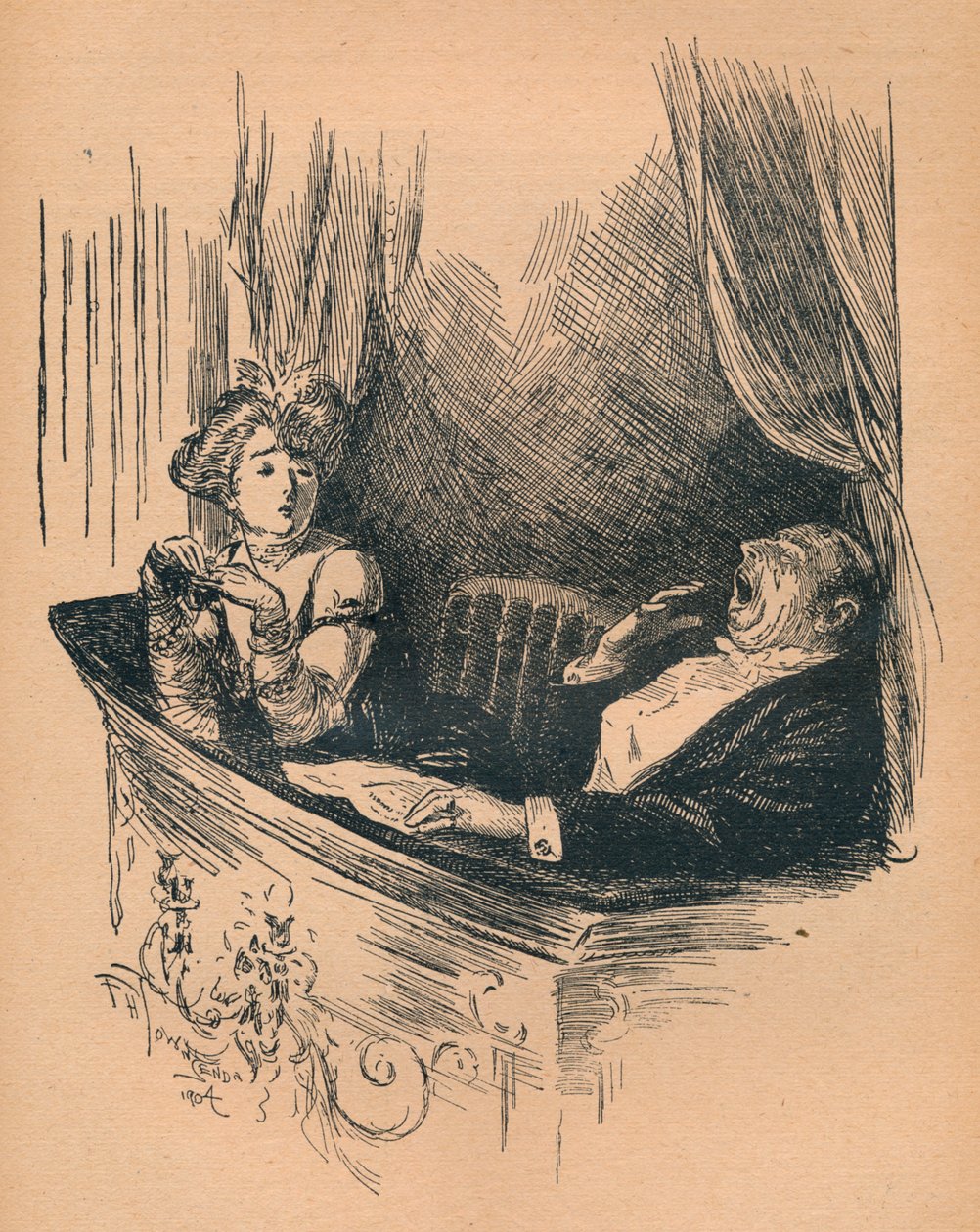 Prawdziwa wdzięczność zasłyszana w Teatrze, 1904 autorstwa Frederick Henry Townsend