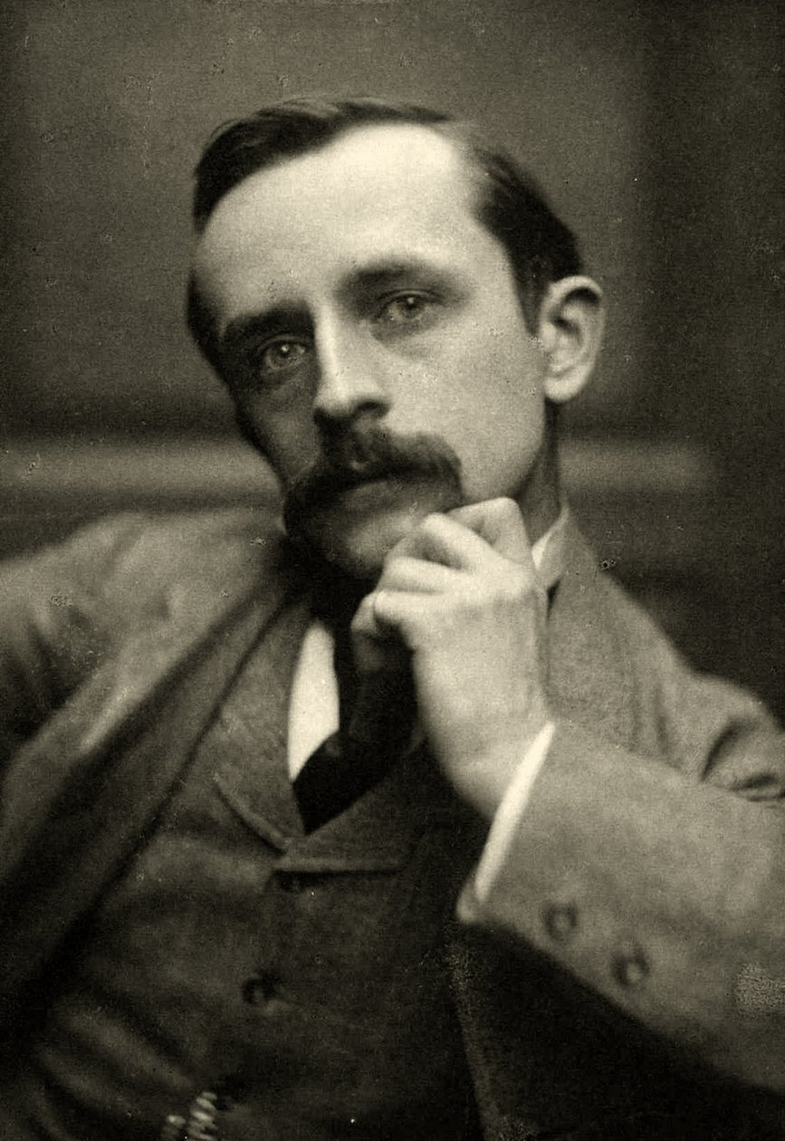 Portret J.M.Barrie, 1892 (zdjęcie w sepii) autorstwa Frederick Hollyer