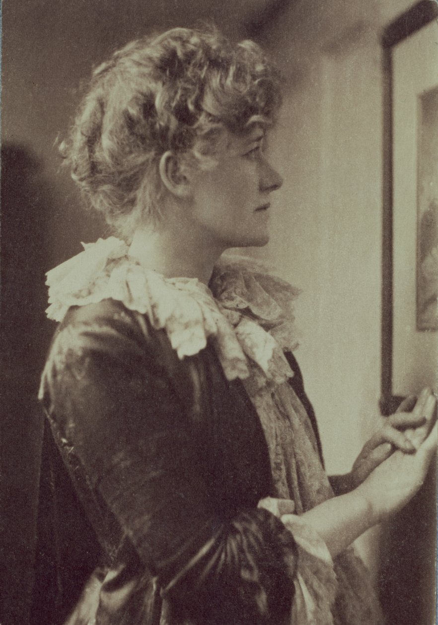 Zdjęcie portretowe Ellen Terry (1847-1928) autorstwa Fredericka Hollyera (1837-1933) (zdjęcie w sepii) autorstwa Frederick Hollyer