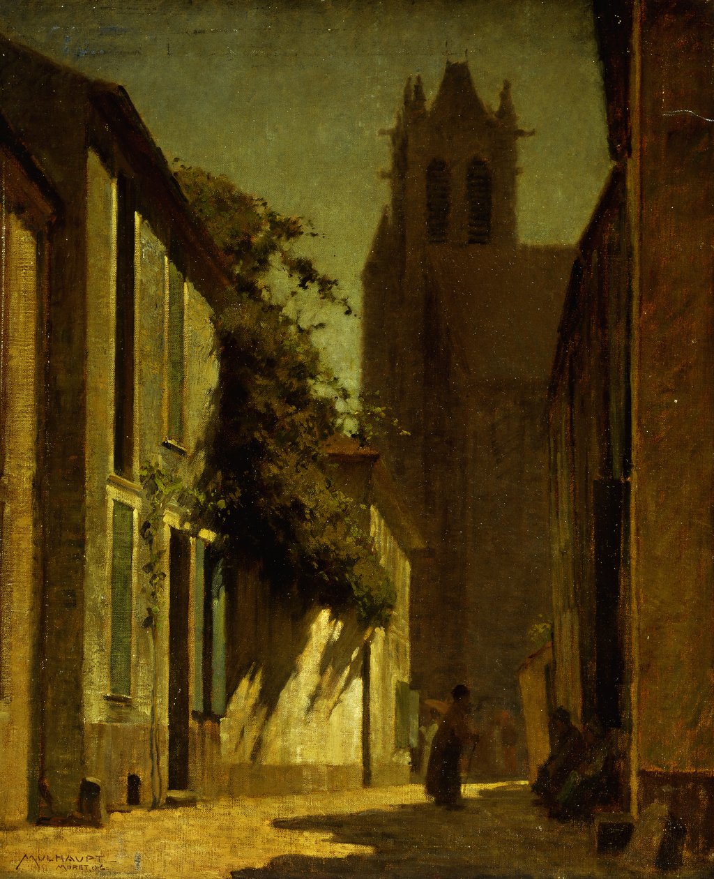 Scena uliczna, Moret autorstwa Frederick John Mulhaupt