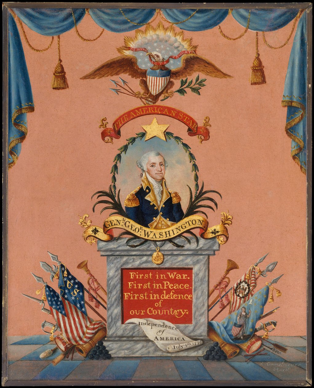 Amerykańska gwiazda George Washington, ca. 1803. autorstwa Frederick Kemmelmeyer