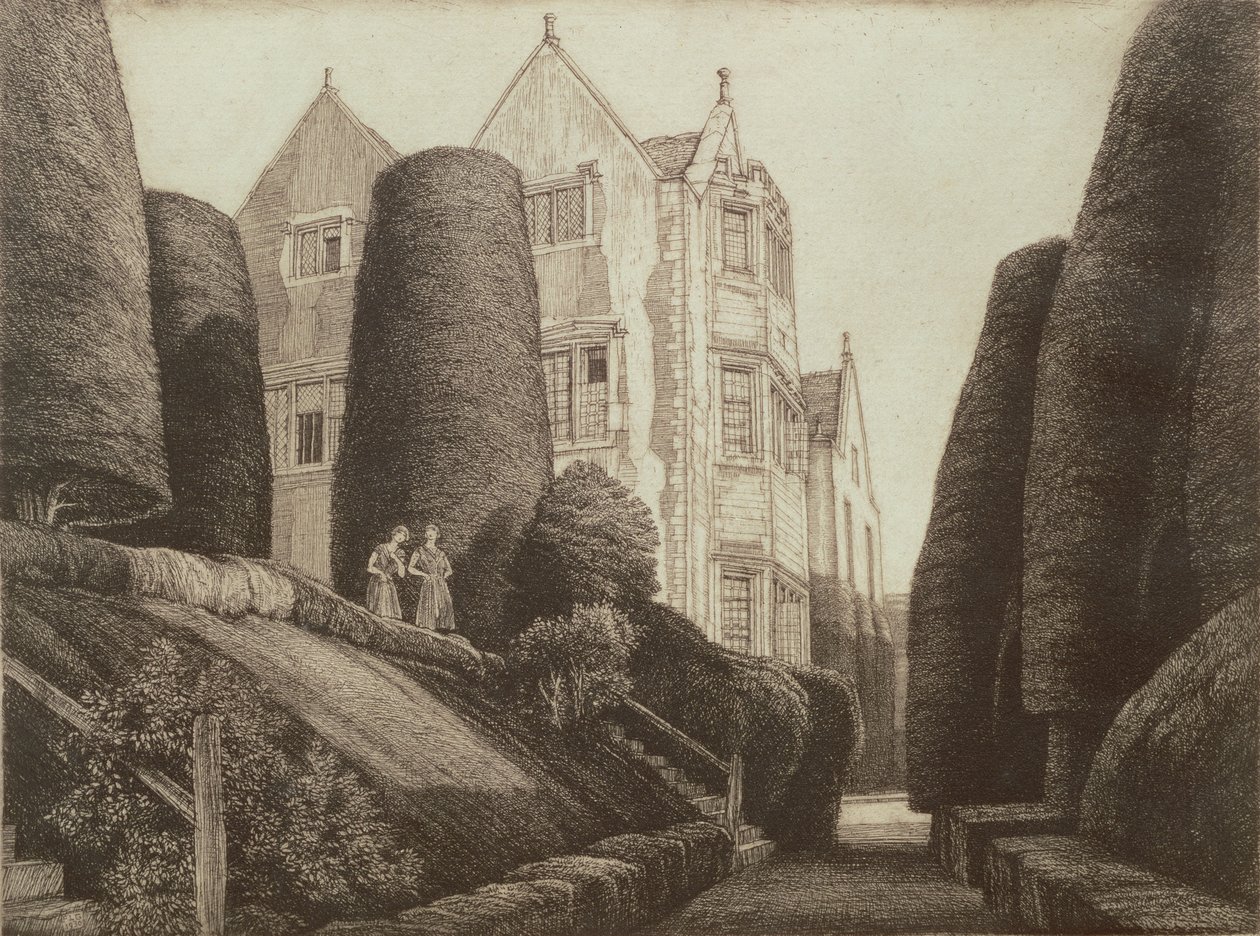 Dwór Owlpen, 1931 autorstwa Frederick Landseer Maur Griggs