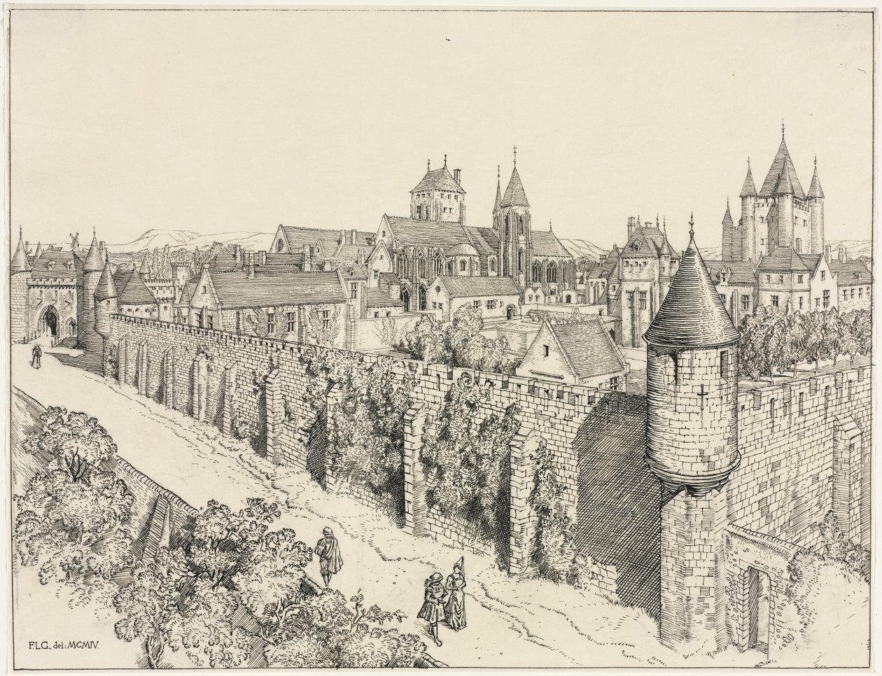 Świątynia, Paryż autorstwa Frederick Landseer Maur Griggs