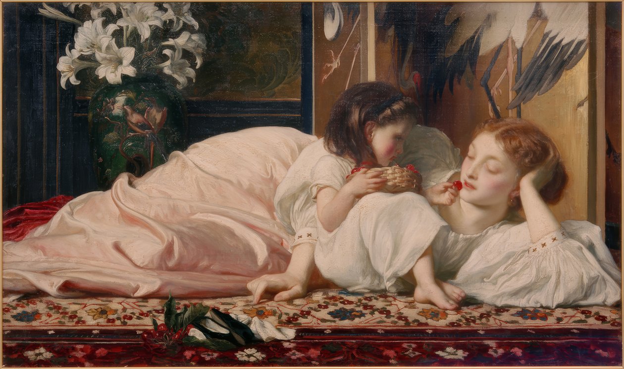 Matka z dzieckiem (wiśnie) autorstwa Frederick Lord Leighton