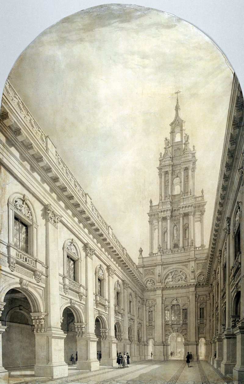 Projekt nowej Królewskiej Giełdy, 1839. autorstwa Frederick Mackenzie