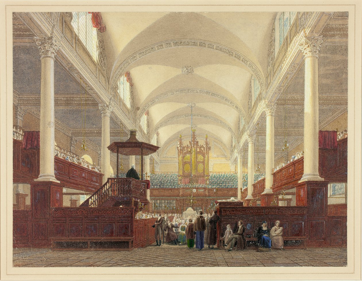 Wnętrze kościoła Chrystusowego autorstwa Frederick Mackenzie