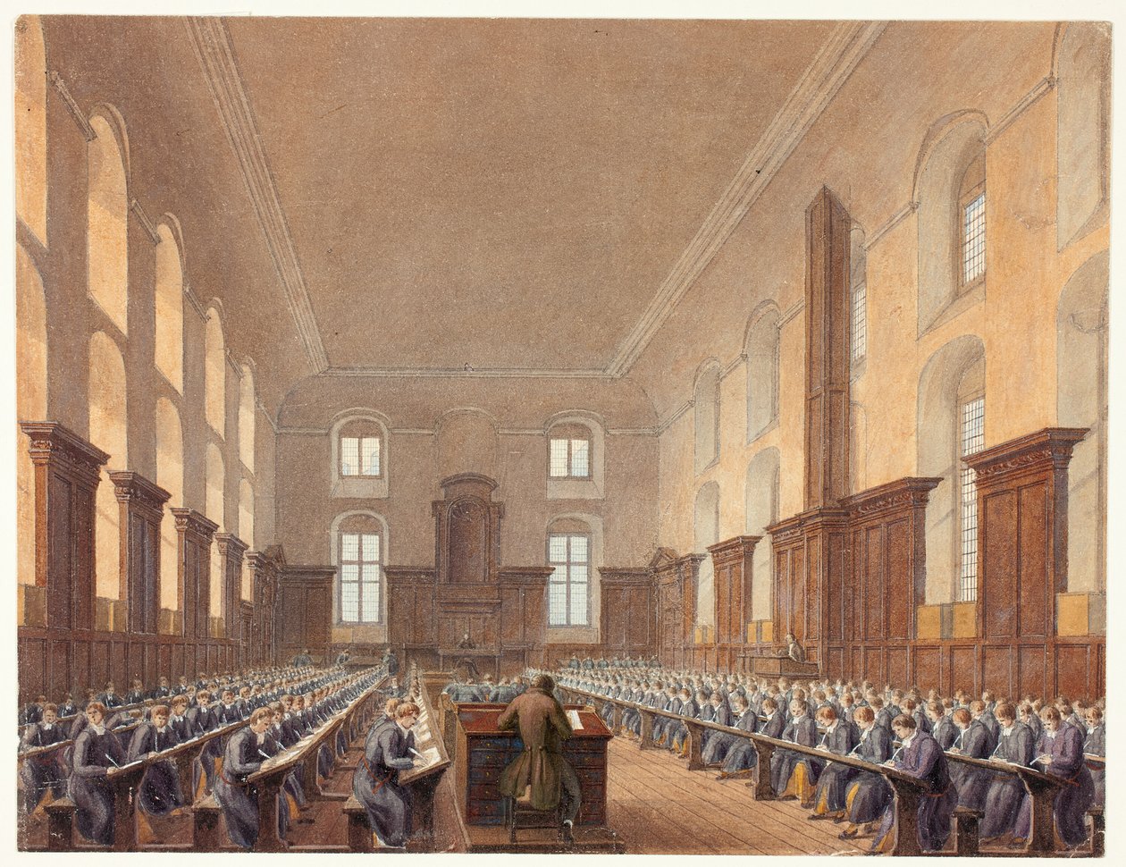 Szkoła pisania, Szpital Chrystusa autorstwa Frederick Mackenzie