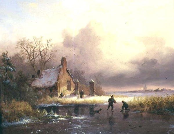 Zimowy krajobraz autorstwa Frederick Marianus Kruseman