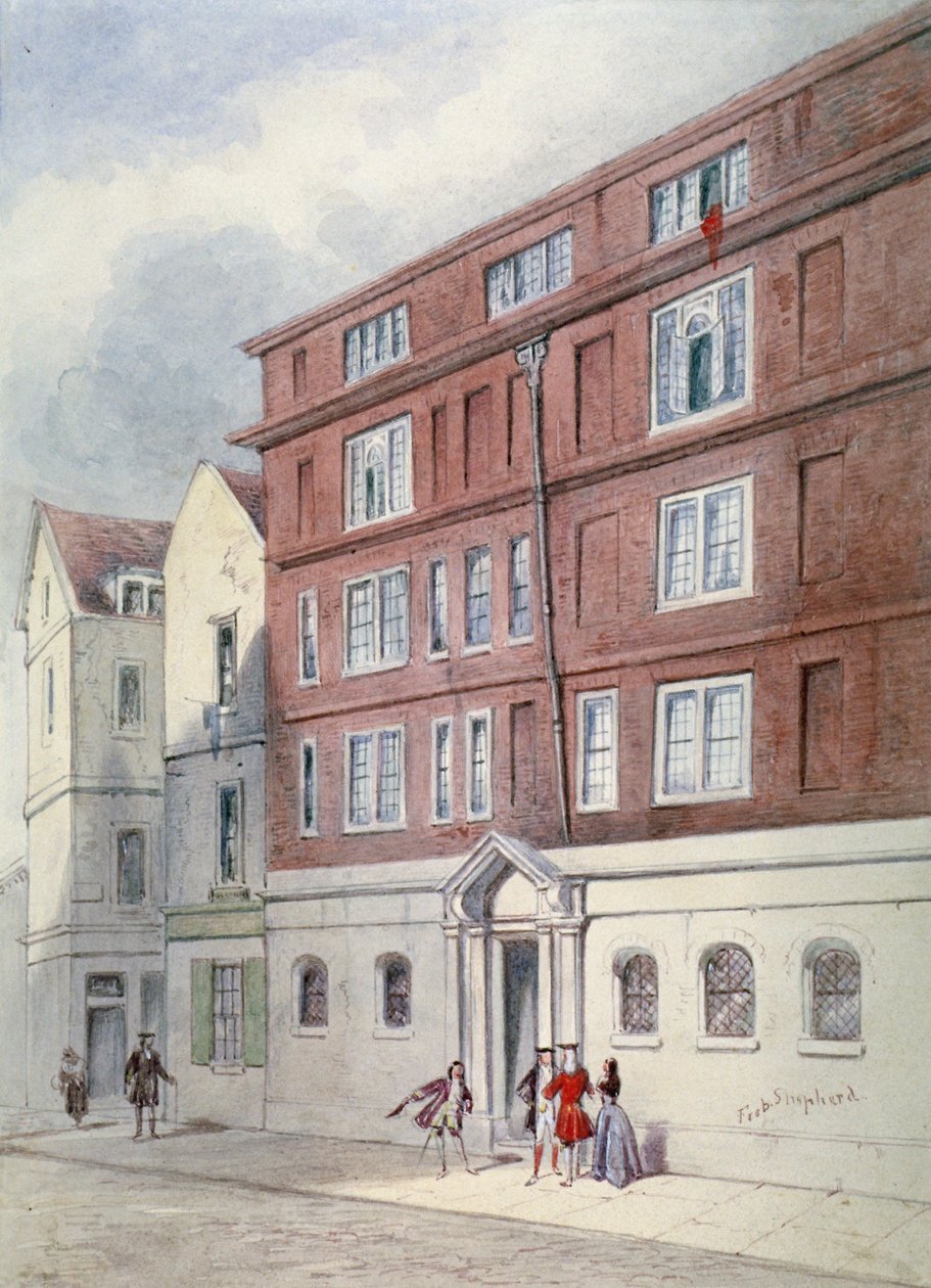 Rezydencja Titusa Oatesa, Oat Lane, City of London, 1845. autorstwa Frederick Napoleon Shepherd